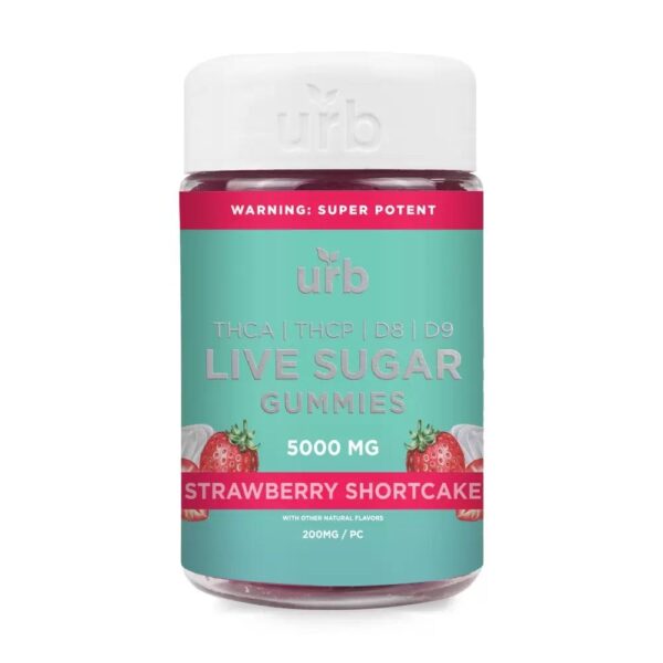 Urb THCA Live Sugar Gummies, 25CT, 5000 mg